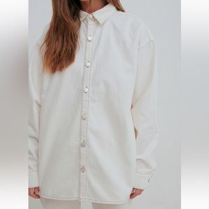 Na-kd Josephine HJ Oversized Denim Shirt Small S